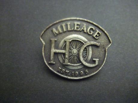 Harley Owners Group (H.O.G.)Mileage 1995, zilverkleurig logo